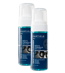 Two bottles of Particle Face Wash Cleanser.