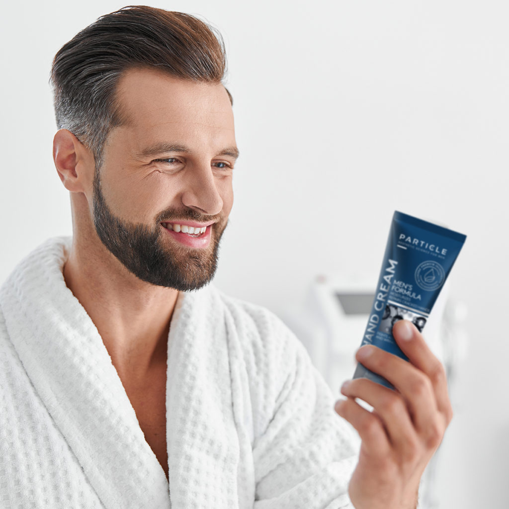 Man using Particle Hand Cream 3