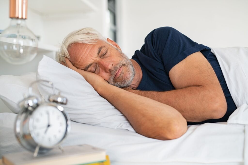 Mature man sleep